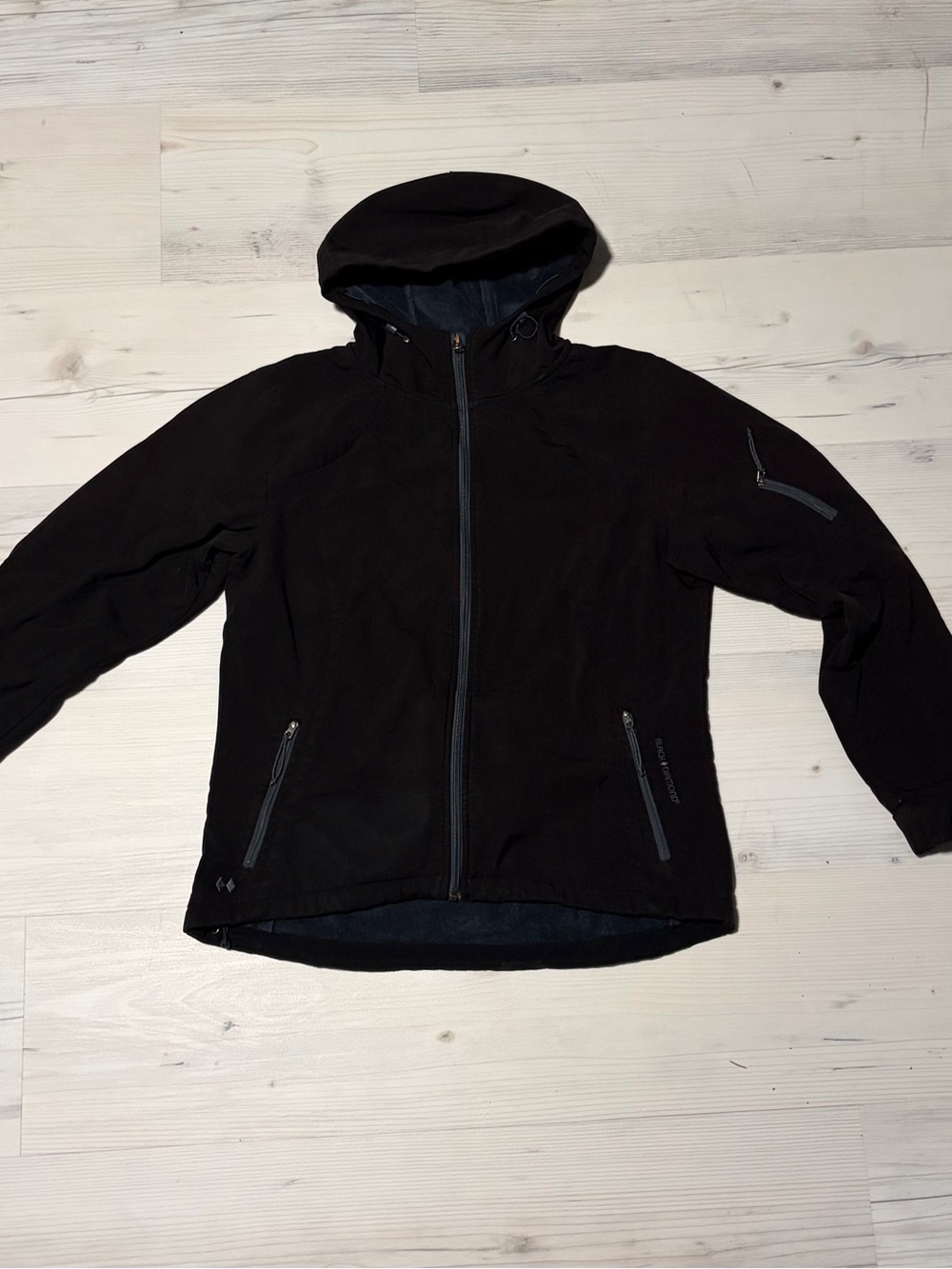 Black Diamond Black Hooded Softshell Jacket